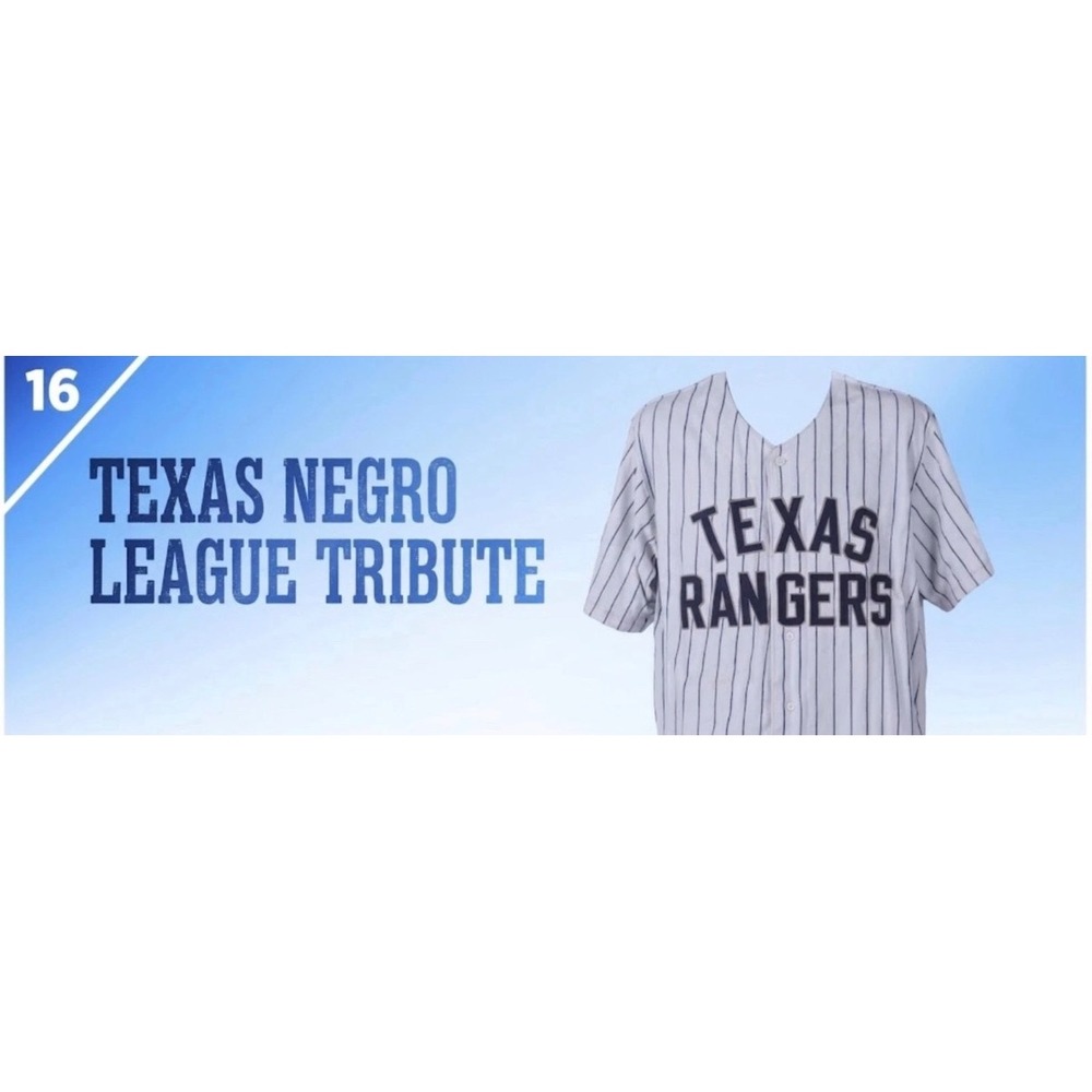 Texas Rangers Jersey Mens 2XL Grey Negro League Tribute Dallas Black Giants SGA